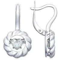 SOKOLOV Серьги из серебра со Swarovski Zirconia 89020091