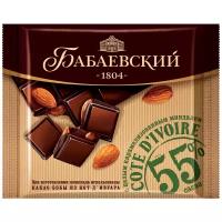 Шоколад Бабаевский Côte d’Ivoire, темный с миндалем, 90 г