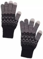 Перчатки Baon, демисезон/зима, размер One Size, серый, синий