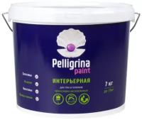 Краска водно-дисперсионная Pelligrina Paint интерьерная для стен и потолков матовая белый 7 кг