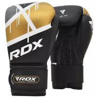 Перчатки боксерские RDX BOXING GLOVE BGR-F7 BLACK GOLDEN, размер 12oz, черный