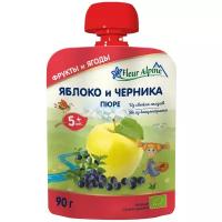 Пюре Fleur Alpine яблоко и черника, с 5 месяцев, мягкая упаковка, 90 г