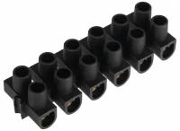 Клеммная колодка винтовая KВ-10 (4-10 мм2), ток 10 A, полипропилен черный, индивидуальная упаковка, 1 шт. REXANT