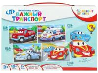 Набор пазлов Bright Kids 4 в 1 Важный транспорт, П-0491