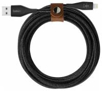 Кабель Belkin F8J236bt04-BLK, Lightning (m) - USB (m), 1.2м, в оплетке, черный