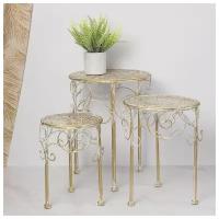 Boltze Комплект столиков для цветов Fredrica Ais, 3 шт 2013909