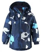 Куртка Reima, демисезон/зима, светоотражающие элементы, мембрана, водонепроницаемость, капюшон, карманы, подкладка, размер 116, синий
