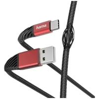 Кабель Hama 00187218 USB (m)-USB Type-C (m) 1.5 м, черный/красный