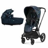 Коляска 2в1 Cybex Priam IV Jewels of Nature шасси Mattblack