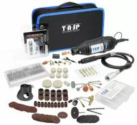 Гравер TASP с гибким валом и набором бит насадок (175 элементов), с чехлом сумкой, для шлифования, полировки, резки, гравировки, сверления