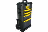 Ящик-тележка STANLEY 1-79-206 Stanley Modular Rolling Workshop, 86.6x48x34.8 см, черный/желтый