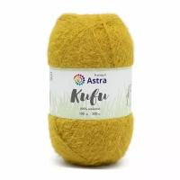 Пряжа для вязания Astra Premium 'Киви' (Kiwi), 100 г, 200 м (100% нейлон) (04 горчичный), 3 мотка