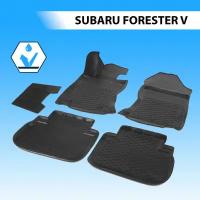 Комплект ковриков в салон RIVAL 15401003 для Subaru Forester 2018-2021 г., 5 шт