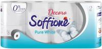 Туалетная бумага Soffione Pure White белая двухслойная 8 рул., белый