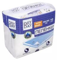 Пелёнки гигиенические MODUM одноразовые впитывающие DRY DAY, Super, 60х90, 10 шт