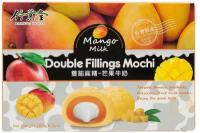 Моти Bamboo House Double Fillings Mochi с манго и молоком, 180 г