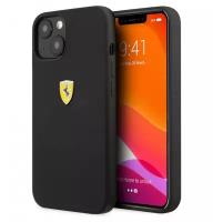 Чехол CG Mobile Ferrari Liquid silicone with metal logo Hard для iPhone 13, цвет Черный (FESSIHCP13MBK)