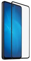 DF / Закаленное стекло с цветной рамкой (fullscreen+fullglue) для телефона Poco F4 (5G) на смартфон Поко Ф4 (5 Джи) DF poColor-10 (black) / прозрачный