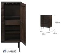 Шкаф для напитков Unique Furniture, Latina, 90х45х129 см