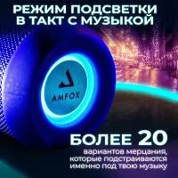 Портативная колонка bluetooth 5.0, AMFOX, ASP-777, 2 динамика по 5Вт, блютуз колонка беспроводная, колонка музыкальная как jbl акустика, синяя