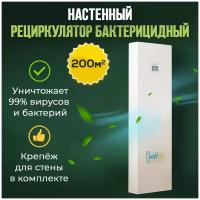 Рециркулятор бактерицидный ECOAir QUARTET+ 200м3 настенный, облучатель медицинский обеззараживающий очиститель воздуха закрытого типа