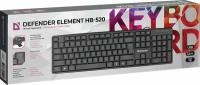 Проводная клавиатура игровая Defender Element HB-520, угол наклона клавиатуры регулируется, 3 доп кл