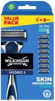 Wilkinson Sword / SCHICK Hydro 5 Skin Protection Regular / Бритвенный мужской станок с 9 сменными кассетами