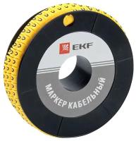 Маркировка кабельная EKF plc-KM-1.5-0 1000 шт. желтый