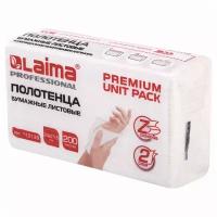 Полотенца бумажные Лайма Premium Unit Pack 2-слойные, 112139