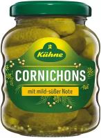 Огурцы KUHNE Cornichons sweet Корнишоны сладкие маринованные, 180г