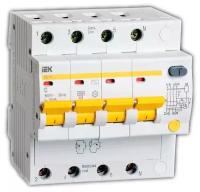 Дифференциальный автомат IEK АД14 4П 10 мА C 4.5 кА AC электронный