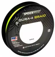 Шнур плетеный SPIDERWIRE Х4 Dura Braid 300м яркожелтый 0,35мм 35,0кг 77lb Yel