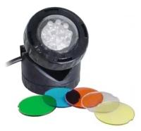 PL1 LED подсветка одинарная подводная/надводная 12 V, 1,6 W со светодиодами, 4 цветных фильтра