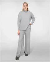 Костюм Indossero, лонгслив и брюки, повседневный стиль, оверсайз, размер M, серый