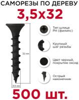 Саморезы Профикреп 3,5 х 32 мм, 500 шт