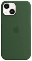 Чехол Apple MagSafe силиконовый для iPhone 13, зелёный клевер
