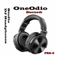 Студийные беспроводные Bluetooth DJ наушники OneOdio Studio Pro-C: 3,5 и 6,35 мм штекеры, мощные басы, стерео музыка, гарнитура, громкая связь с микрофоном чёрные