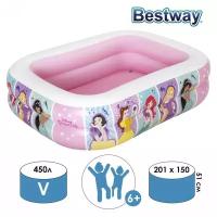 Бассейн надувной Princess, 201 х 150 х 51 см, от 6 лет, 91056 Bestway