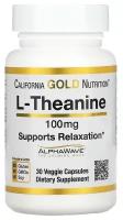 California Gold Nutrition L-Theanine AlphaWave вег. капс., 100 мг, 30 шт