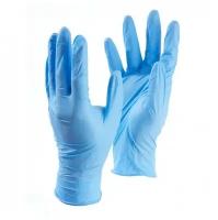 Медицинские перчатки нитриловые, нестерильные, неопудренные Benovy L, голубые