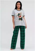 Пижама женская с брюками Modellini 1694/1 зеленая