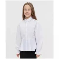 Школьная блуза Button Blue, размер 122, белый