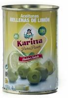 Оливки с лимоном без косточки Karina, 295 г жестяная банка