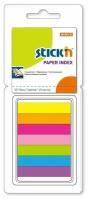 Закладки самоклеящиеся индексы бумажные Stick`n 21618 10x50мм 7 цветов в упаковке 40 листов блистер