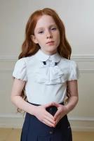 Школьная блуза Гермиона модница, размер 134, белый