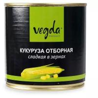 Кукуруза отборная сладкая в зернах Vegda жестяная банка 340 г