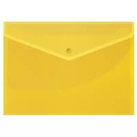 OfficeSpace Папка-конверт на кнопке А4, пластик 150 мкм, желтый