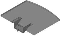 Полка с консолью SMS Flatscreen shelf M/L grey