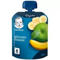 Пюре Gerber яблоко и банан, с 6 месяцев, 90 г