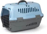 Клиппер-переноска для кошек и собак Zooexpress Турне 48х32х32 см (M), дверца с фиксацией, голубая